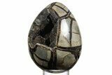 Septarian Dragon Egg Geode - Sparkly Black Crystals #356151-2